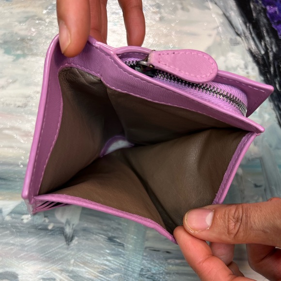 Bottega Veneta Light Purple & Animal Print Intrecciato Weave Wallet - Picture 17 of 17